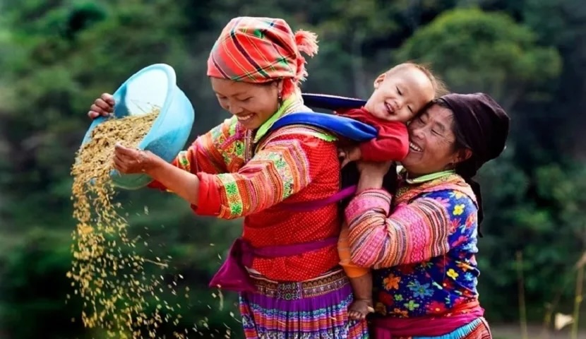 A woman from a local ethnic minority group in traditional dress