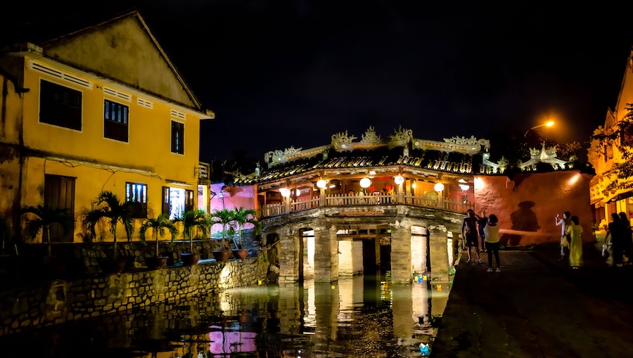 The historic Japanese Covered Bridge in Hoi An