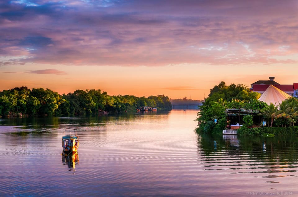 A traditional dragon boat on the Perfume River